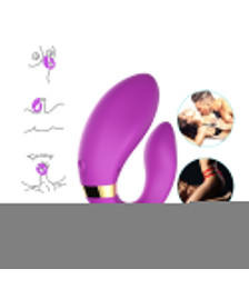 Vibromasseur forme U Violet pour couple avec double moteurs - USK-GZ02PUR